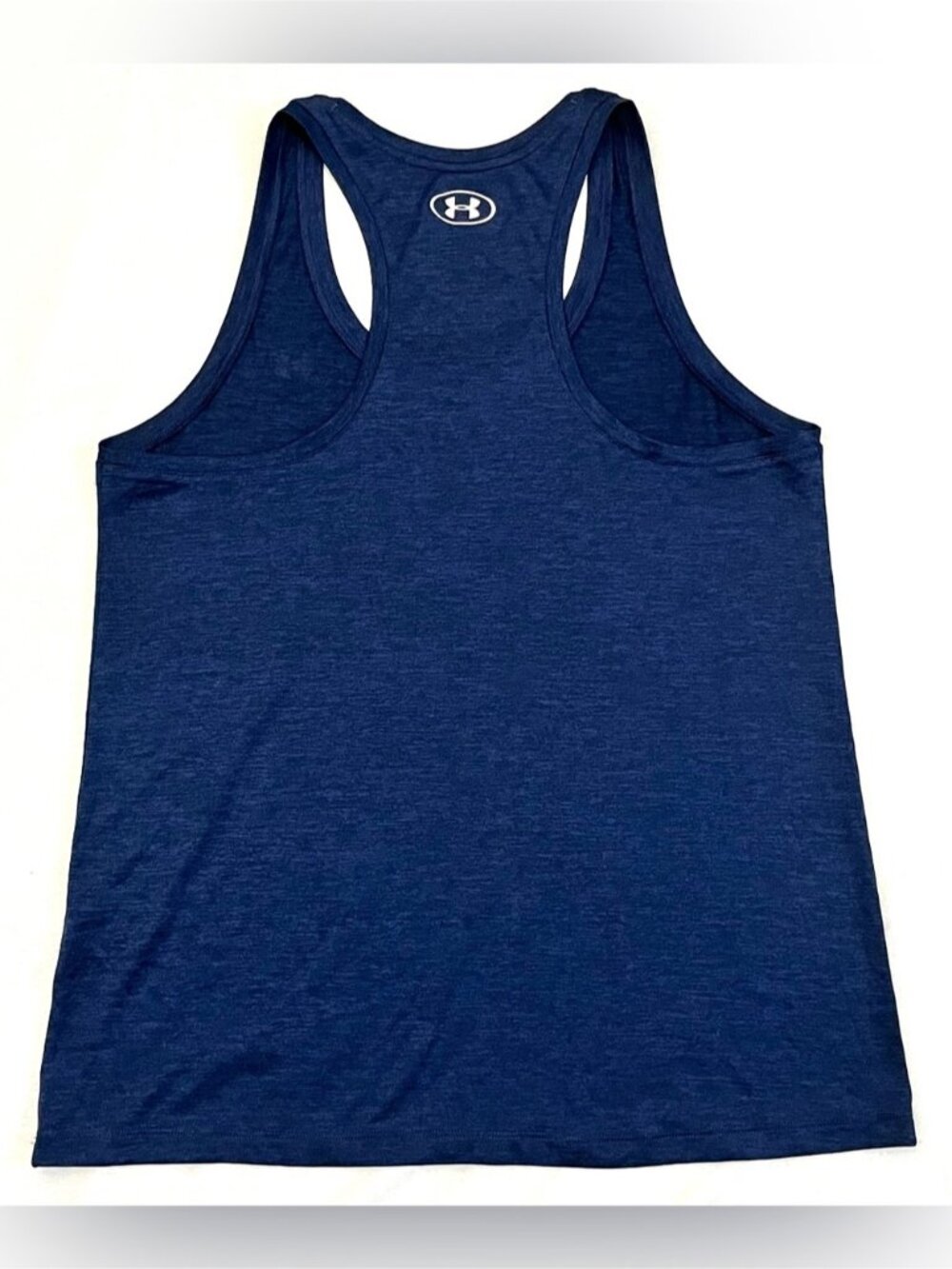 Heathered Navy Blue Racerback Performance Tank Top - Picture 5 of 5